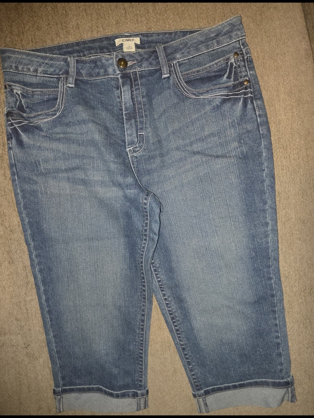 Cato Blue Cropped Jeans Size 16